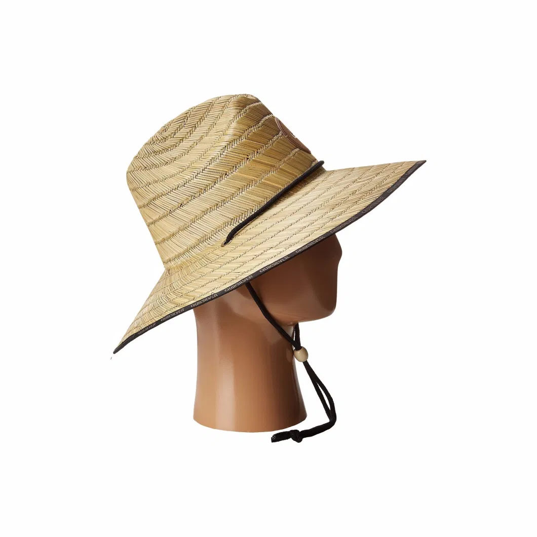 Wholesale Adjustable Classical Soft Breathable UV Protection Lightweight Paper Straw Pierside Lifeguard Hat