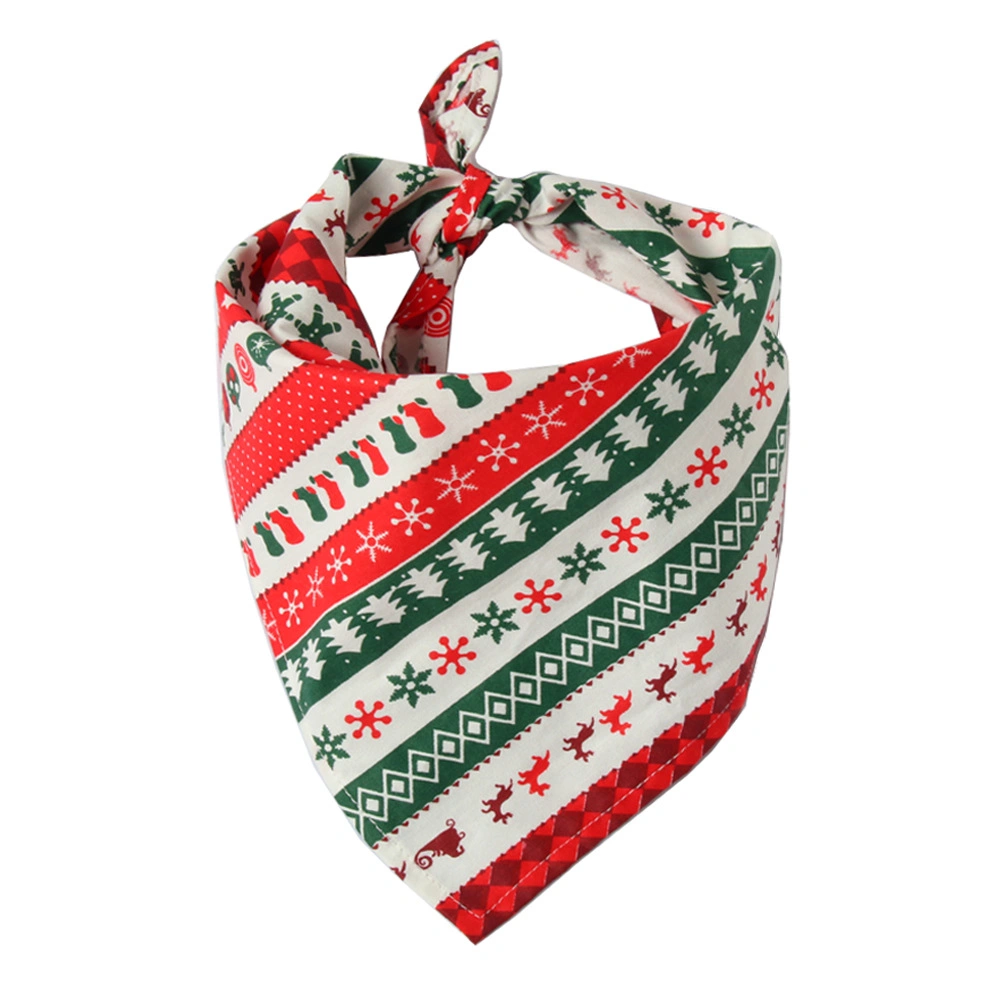 Dog Collar Accessories Christmas Santa Holiday Pet Cotton Bandanas