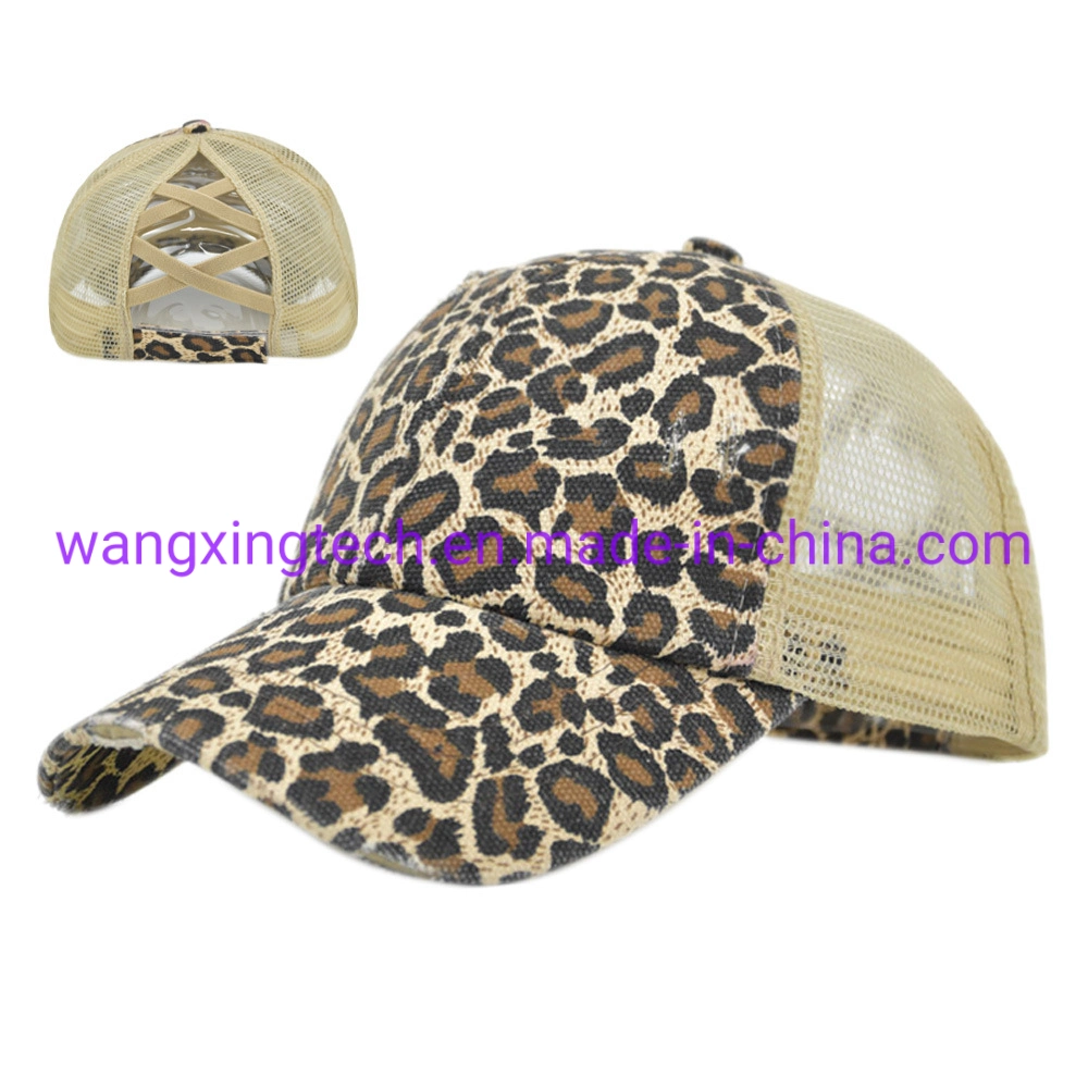 Wholesale Elastic Ponytail Hole Baseball Cap Braided Girl Hat Sunshade Snapback Soft Retro Cap