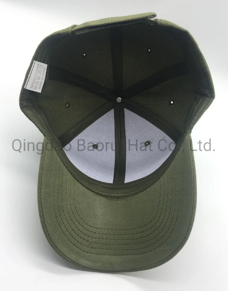 100% Polyester Blank Baseball Caps Sports Hats with Velcro Back