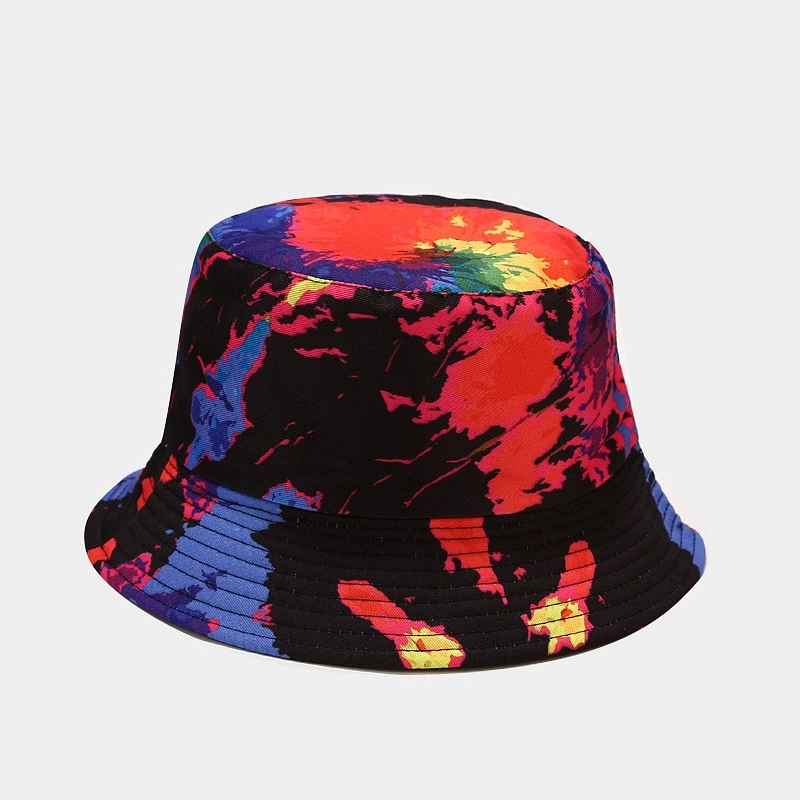 New Product 3D Printing Pattern Tie-Dye Double-Sided Bucket Hat