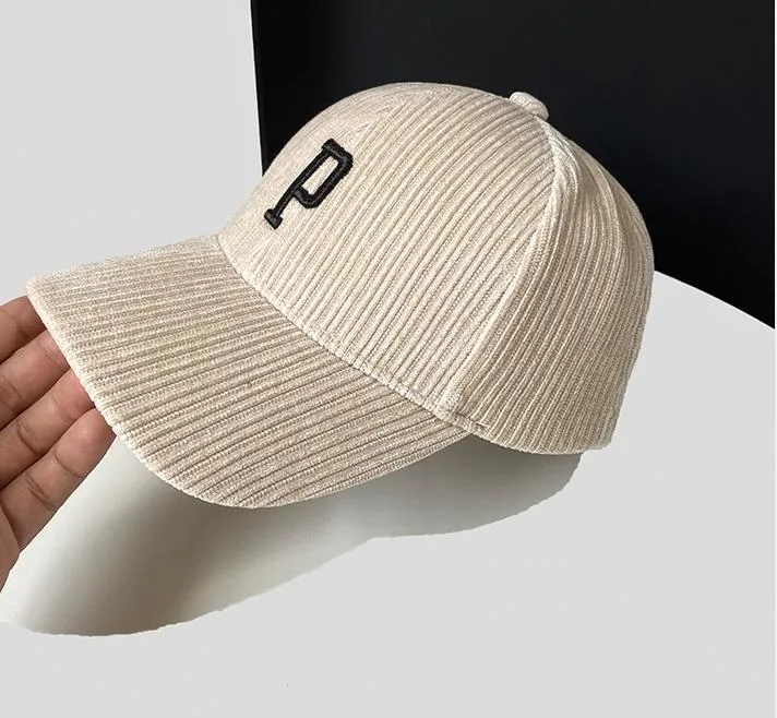 Cotton Corduroy Embroidered Baseball Cap Adjustable Sports Cap Corduroy 3D Embroidered Baseball Cap New Corduroy Casual Hat