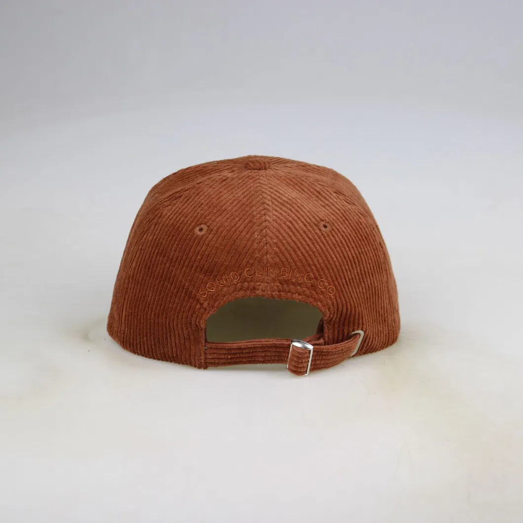 Custom Snapback Caps Low Profile Flat Brim Strapback Hip Hop Corduroy Flat Bill 6 Panel Unstructured Baseball Hat