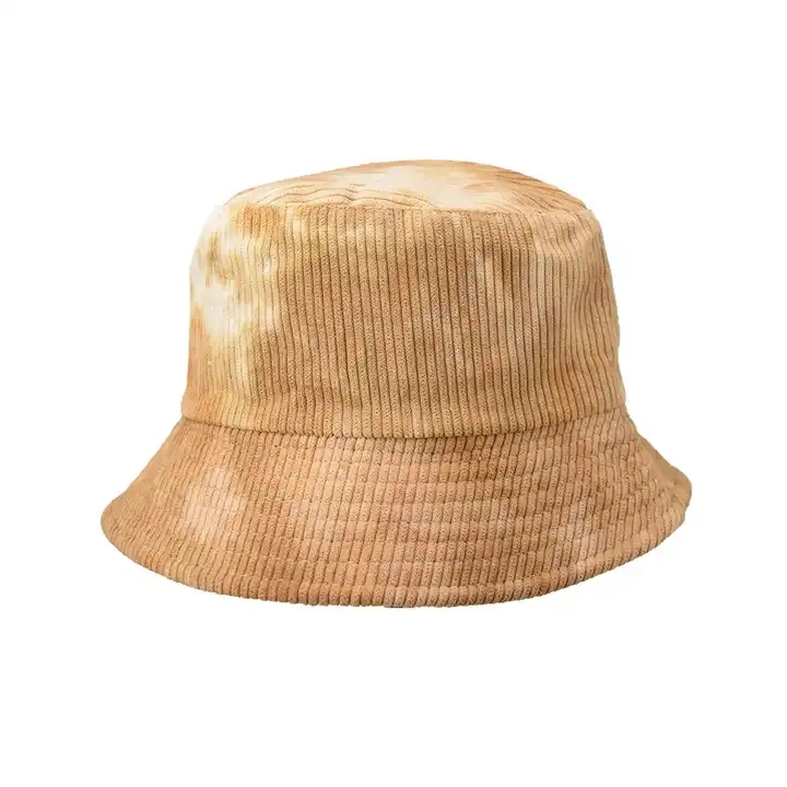 Tie Dye Beach Sun Hat Unisex Fisherman Cap Corduroy Bucket Hat