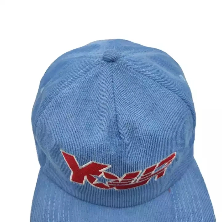 Wholesale Custom 5 Panel Corduroy Unstructured Embroidery Logo Snapback Cap