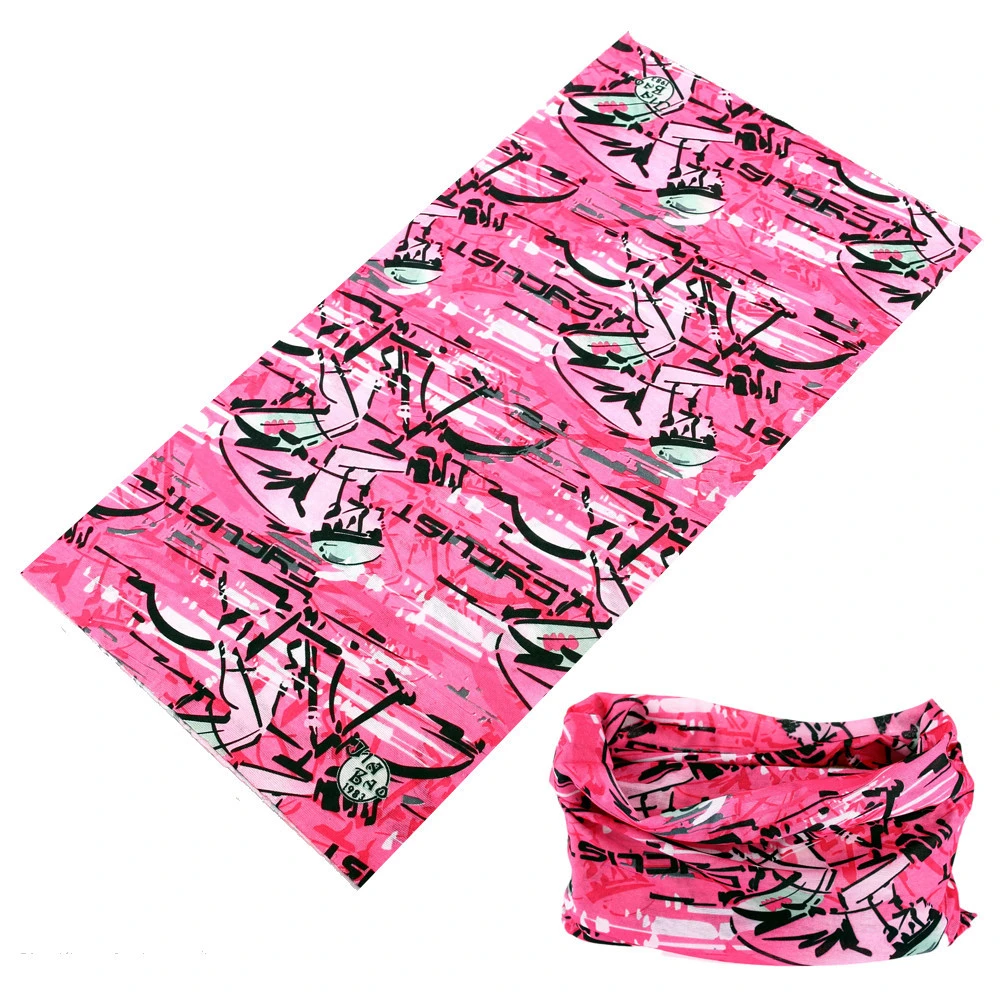 Custom 25*50cm Multi-Function Ethnic Micofiber Love Print Red Neck Tube Bandana for Women