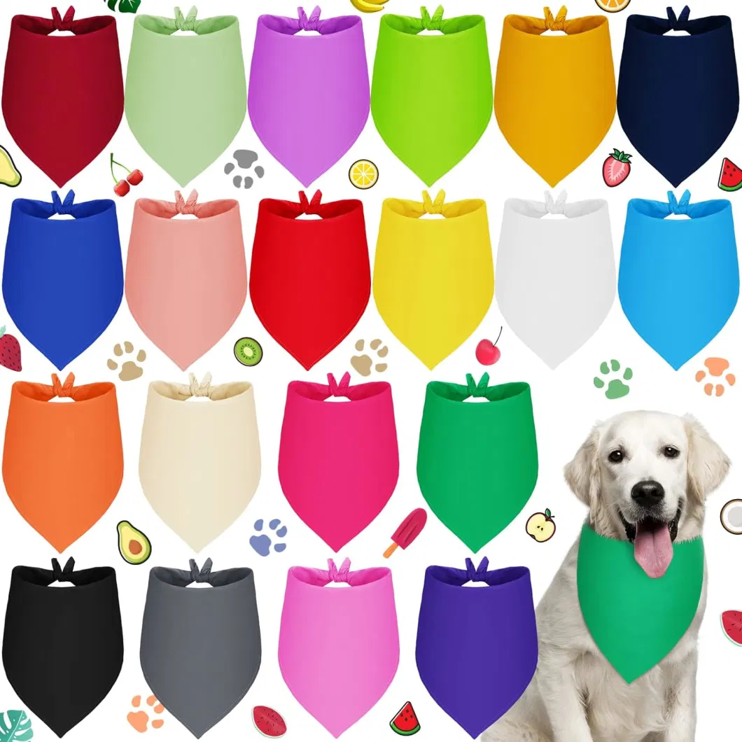 Plain Dog Bandanas Bulk Washable Puppy Bandana Blank Sublimation Dog Bandanas