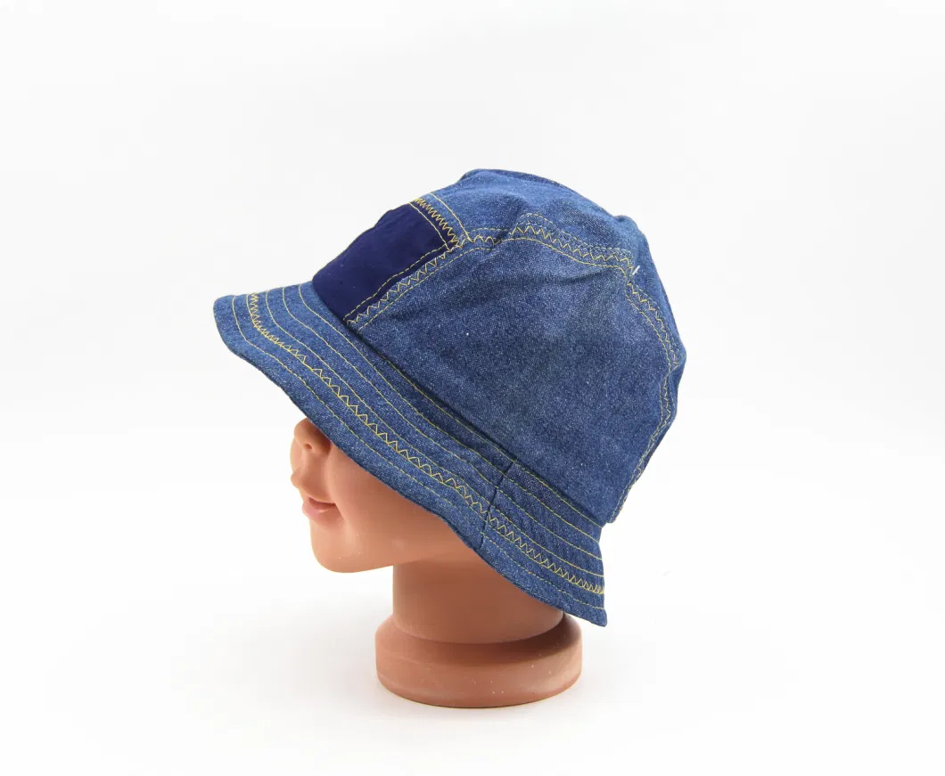 100% Cotton Denim Fabric Children Bucket Hat