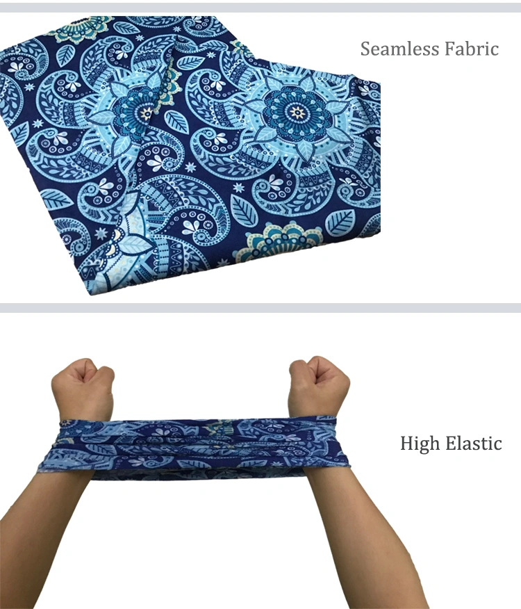 Wholesale Custom Printed Polyester Tubular Scarf Seamless Multifunctional Bandana Headwear