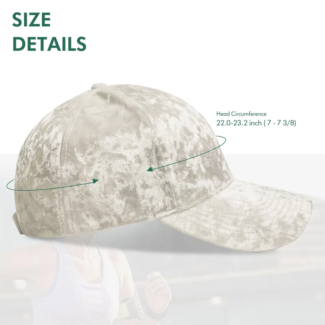 High Quality 6 Panel Embroidered Logo Hat Custom Velvet Baseball Cap