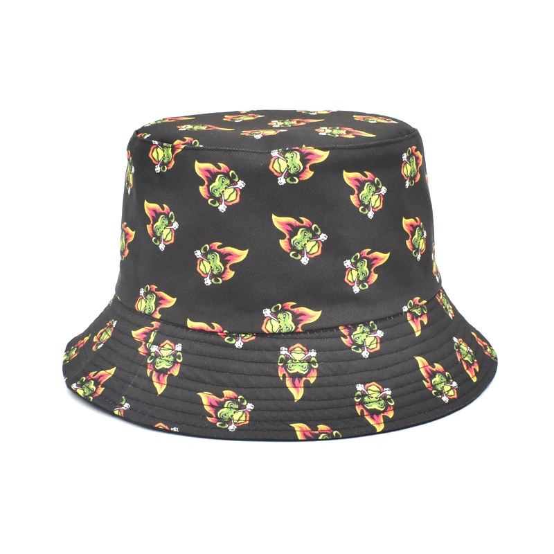 Halloween New Printed Fisherman Hat Male Visor Bucket Hat for Men