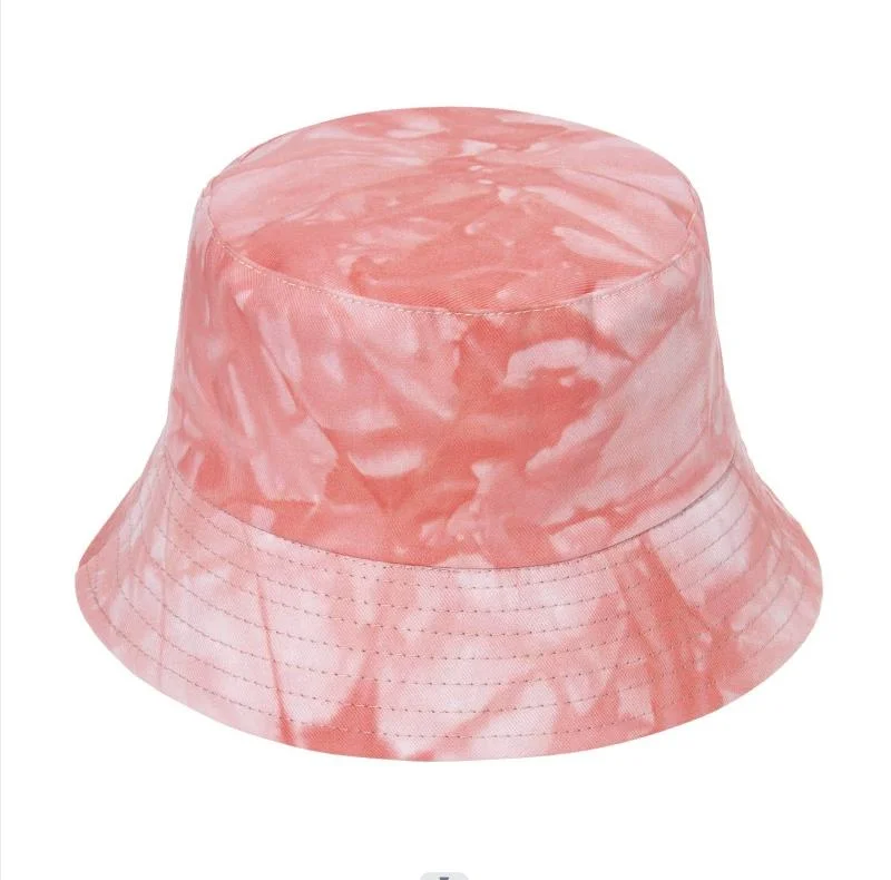 100% Cotton Tie-Dye Fisherman&prime; S Hat/Digital Print Wide Brimmed Fisherman&prime;s Hat Sunbonnet Bucket Hat