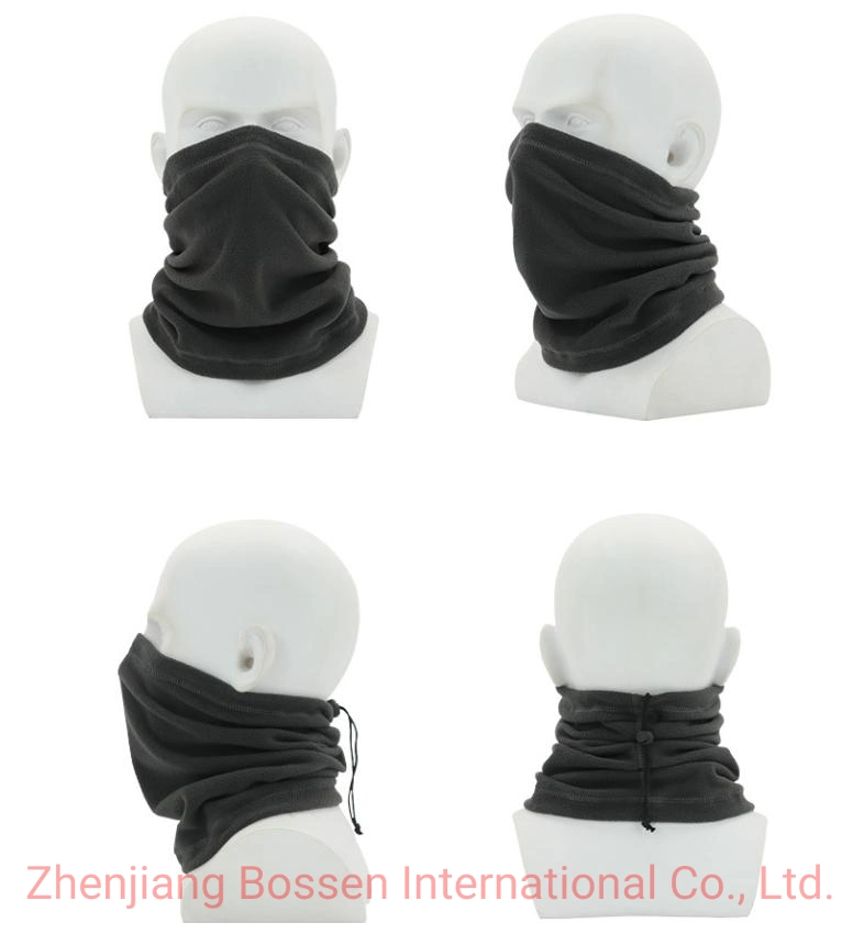 Customized Logo Embroidery Polar Fleece Winter Skiing Snowboard Warm Tube Face Mask Neck Gaiter