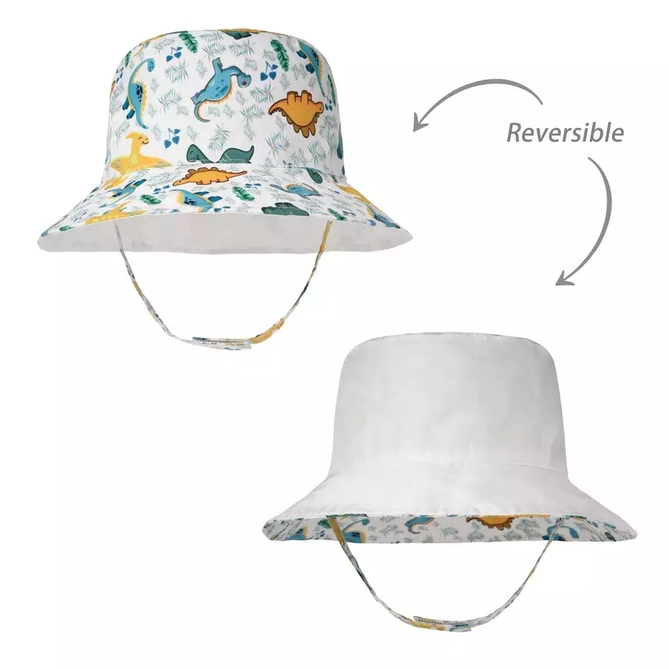 Double Side Sun Fisherman Polyester Fashion Printed Beach Summer Reversible Custom Style 5 Bucket Hat