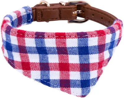 Verstellbare weiche Baumwolle Hund Bandanas Leder Kragen für kleine und Mittelgroßer Hund