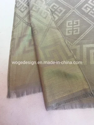 Mode Frauen Islamische Kleidung Hijab Hell Lurxury Hochzeit Dressing Zubehör Polyester Gold Lurex Schal Kopftuch