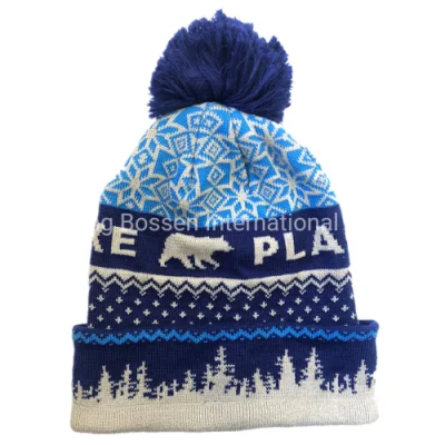 China Factory Custom Logo Snowboarding Ski Camping Acryl gestrickt RPET Beanie-Hüte