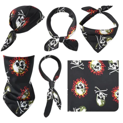 Halloween Urlaub Polyester Skelett Schädel Bandana Cowboy Stil Stirnband Bandanna