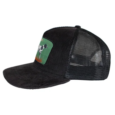 5 Panel Cord Hut Unstrukturiert Männer Frauen Gewebte Stickerei Aufnäher Benutzerdefinierte Snapback-Obergrenze