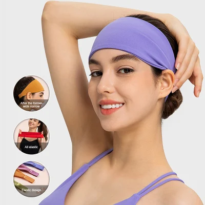 Großhandel Fabrik Neue Hohe Elastizität Atmungsaktive Yoga Fitness Sport Feuchtigkeitsableitend Sport Bandana Frauen Stirnband
