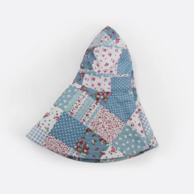Neu Designer Custom Breite Krempe 100% Baumwolle Fischer Hut Floral Patchwork-Eimer-Mütze