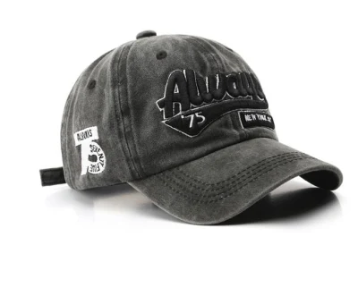 Gewaschener Alter Buchstabe Bestickte Schirmmütze Baseball-Hut