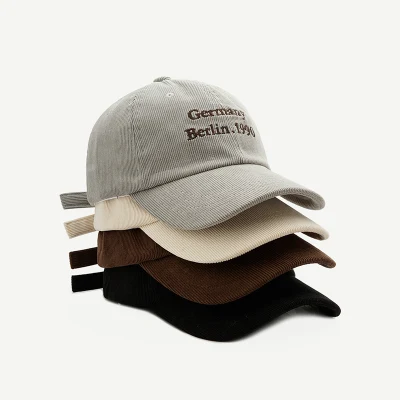 Custom Cord Stickerei Logo Trucker Hüte Mesh Zurück Caps