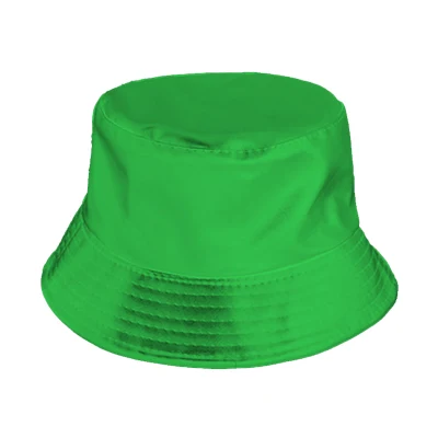  Bestseller OEM Custom Logo Designer PU Grün Leder Eimer Hut Grüne Eimer Hüte für Frauen