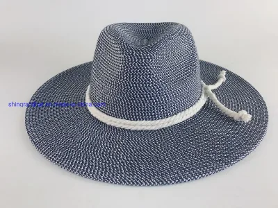 Recyceln Sie PP-Geflecht mit Rope Trim verstaubaren Safaris Hut