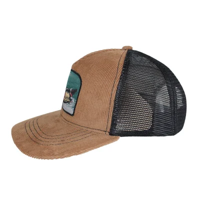 5 Panel Cord Hut Unstrukturiert Männer Frauen Gewebte Stickerei Aufnäher Benutzerdefinierte Snapback-Obergrenze