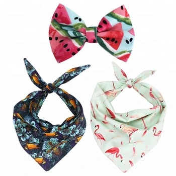 Hanyang Großhandel Weiche Baumwolle Double Layer Gedruckt Hund Bandana