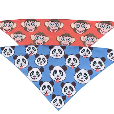 Hanyang Großhandel Weiche Baumwolle Double Layer Gedruckt Hund Bandana