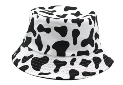 Mode New Style Kühe Drucken Baumwolle Eimer Hut Reversible Fischer Hut Sportmütze