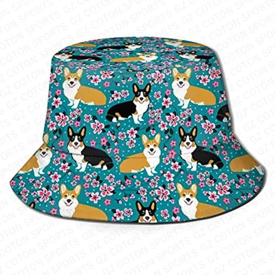 Neue Designer Mode Unisex Gedruckt Reversible Fisherman Caps Logo Custom Bedruckte Eimer Hüte Großhandel