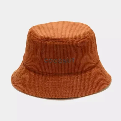 Made in China Custom Stickerei Logo Fisherman Hüte Sun Proof Einfarbige, Blanke Mützen Aus Cord Mit Eimer