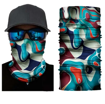 Motorrad 100% Baumwolle Hochwertiger Stilvoller Classic Mehrzweck Sport Ski Gesichtsschild Bandana Stretch Bandana Maske