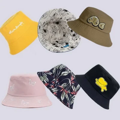 Designer Reversible Eimer Kappe Fischhut Custom Logo für Fischer Print Kinder Baumwolle Unisex Erwachsenen Benutzerdefinierte Eimer Hut