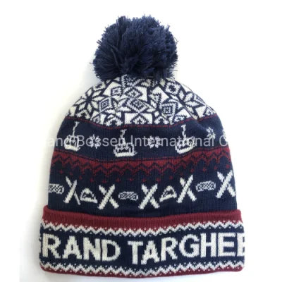 China Factory Custom Logo Snowboarding Ski Camping Acryl gestrickt RPET Beanie-Hüte