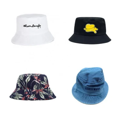 Designer Reversible Eimer Kappe Fischhut Custom Logo für Fischer Print Kinder Baumwolle Unisex Erwachsenen Benutzerdefinierte Eimer Hut