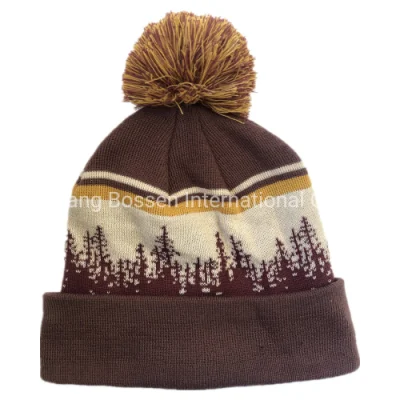 China Factory Custom Logo Snowboarding Ski Camping Acryl gestrickt RPET Beanie-Hüte