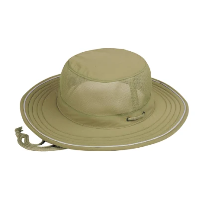 Großhandel Custom Logo Fashion Fisherman Boonie Gorras für Frauen Männer Sonnenangeln Eimer Kappe Kappe mit Schaumstoff Krempe