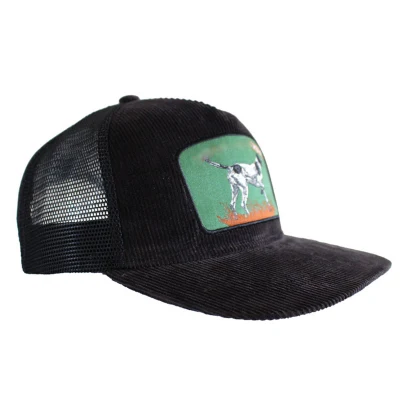 5 Panel Cord Hut Unstrukturiert Männer Frauen Gewebte Stickerei Aufnäher Benutzerdefinierte Snapback-Obergrenze