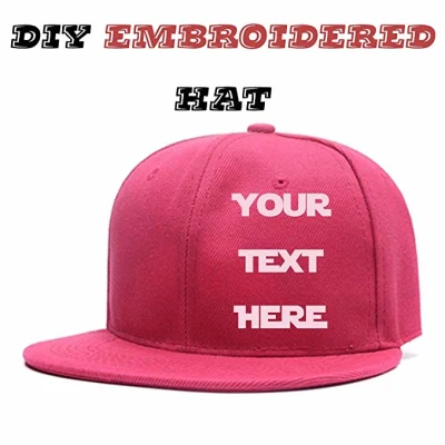 Großhandel 100% Baumwolle Bestickt Einstellbare Custom Logo Flache Krempe Hiphop Baseballmütze