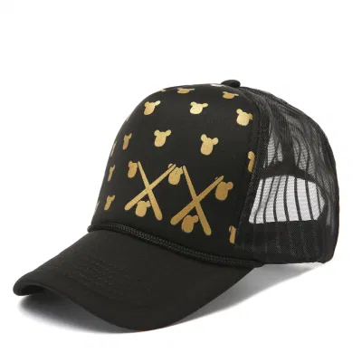 2023 Neue Mode-Anbieter 5 Panel Logo Bestickt Mesh Custom Samt Trucker Mütze