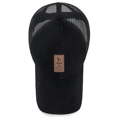 Promotion OEM Custom Design Ihr eigenes Logo Trucker Black Baseball Kappe