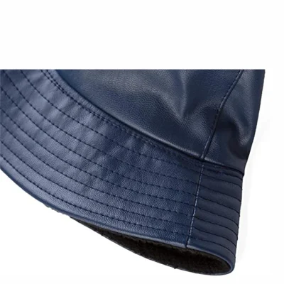 Bestseller OEM Custom Logo Designer PU Grün Leder Eimer Hut Grüne Eimer Hüte für Frauen