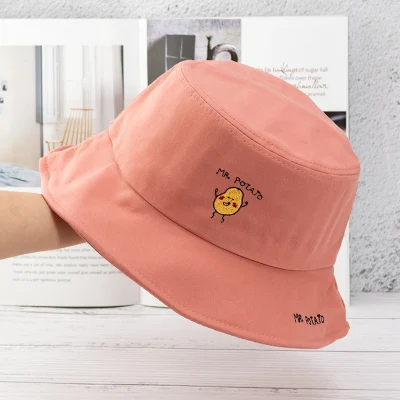 Hergestellt in China Großhandel Design Ihr eigenes Logo Custom Eimer Hüte für Frauen