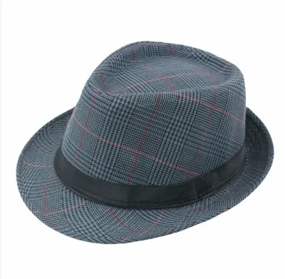Bowler Hatstiff Hatmelonikbasiner Hut Fashion Gentleman Hut Jazz Hut British Retro Hut Flanell kariert Gentleman′ S hat Billycock British Bowler Hut