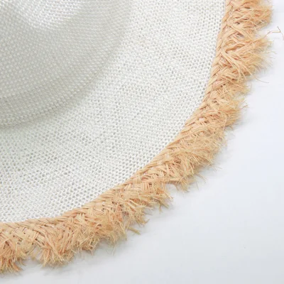 Großhandel Mode Strand Custom Quaste Strohhut Personalisierten Panama Hüte Für Frauen und Männer
