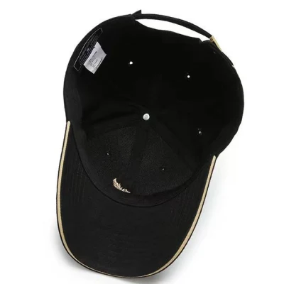 Großhandel Low MOQ Black Sport Golf Baseball Caps mit anpassen Sticklogo